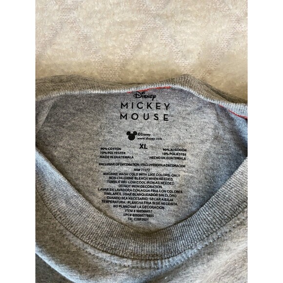 Disney Mickey Mouse Embroidered Gray Shirt Men’s Size XL - Picture 13 of 15
